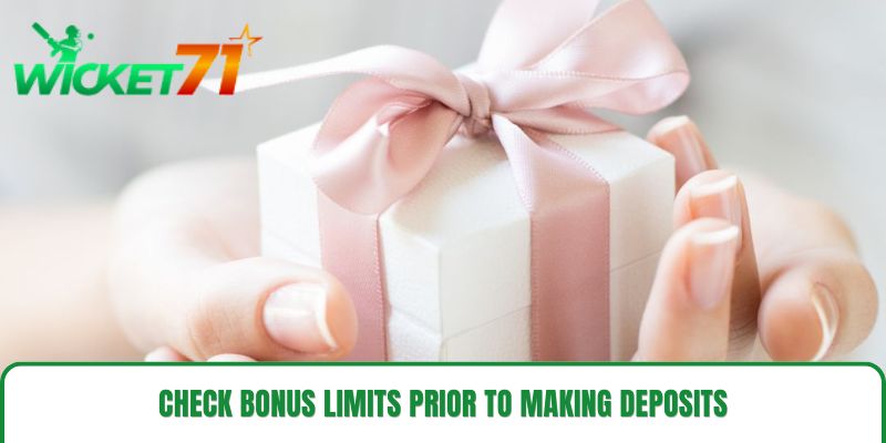 Check bonus limits prior to making deposits. Check bonus limits prior to making deposits.