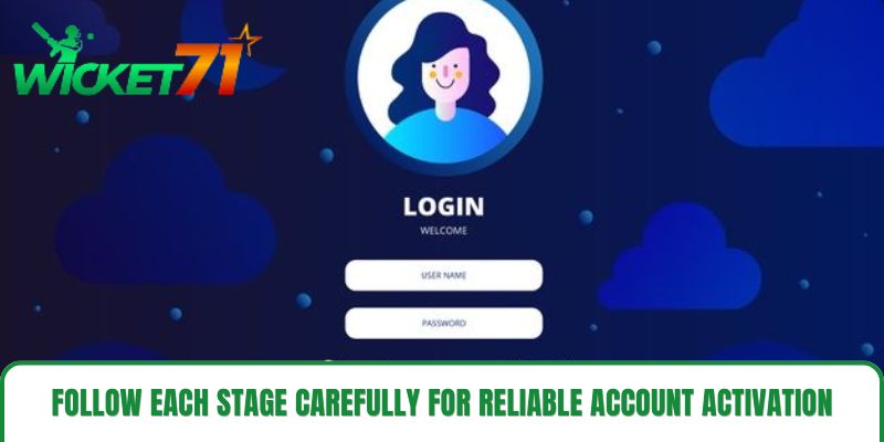 Follow each stage carefully for reliable account activation Follow each stage carefully for reliable account activation