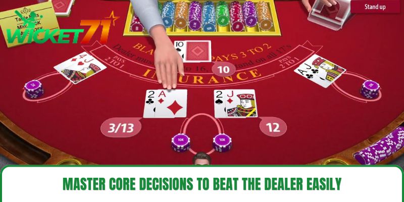 Master core decisions to beat the dealer easily Master core decisions to beat the dealer easily